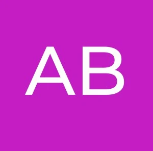 Icono con las letras AB para representar el nombre de Ana Belén alumna de B1 de Walken School