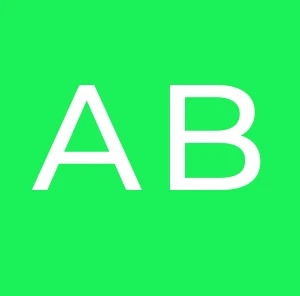 Imagen con las letras A B representando a la madre Ana Belén